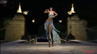 إباحي قاسي: راقصة شرقية زرقاء وقضيبان بي بي سي في مثلث جنسي