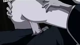 ebony slut drenched in a spray of hot jizz